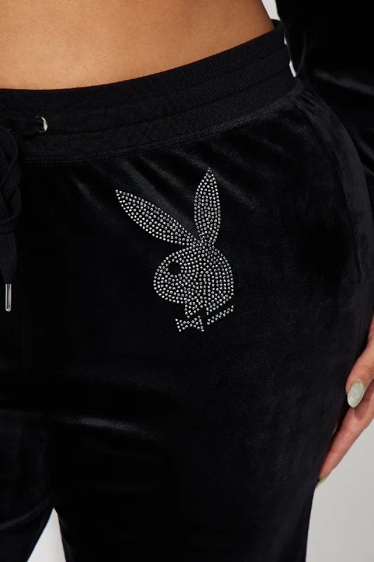 Velour Playboy Pant - Black