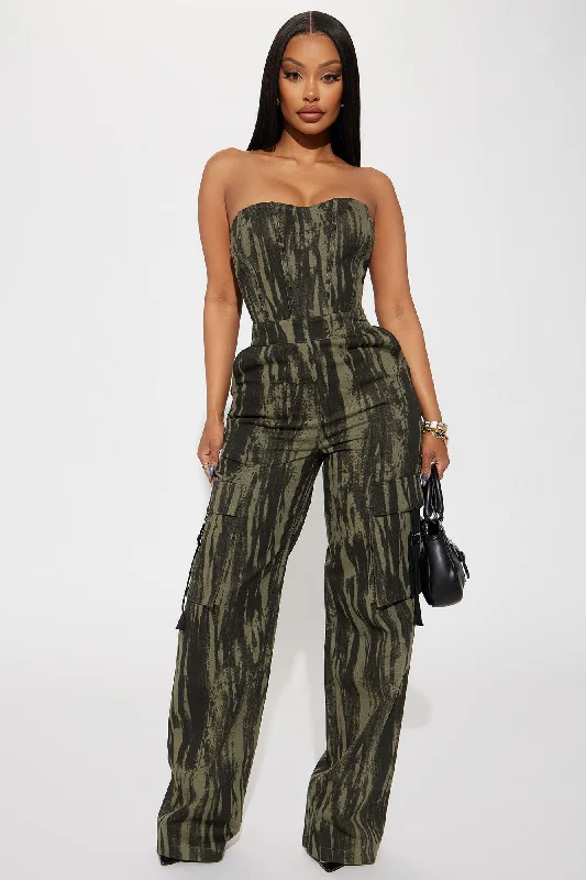 We Are Young Jumpsuit - Olive/combo