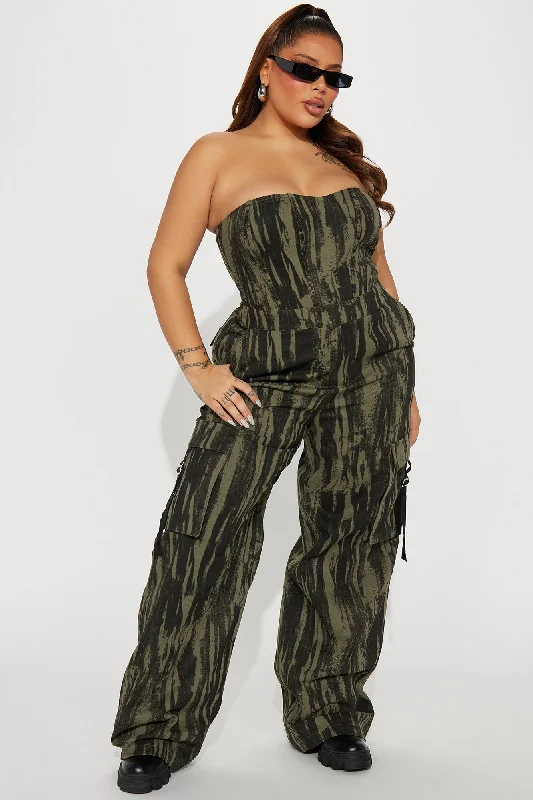 We Are Young Jumpsuit - Olive/combo