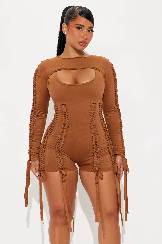 Yovanna Romper Set - Brown