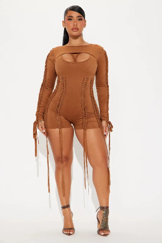 Yovanna Romper Set - Brown