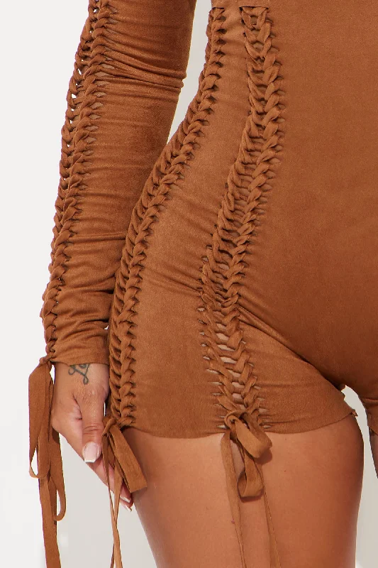 Yovanna Romper Set - Brown