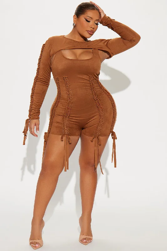 Yovanna Romper Set - Brown