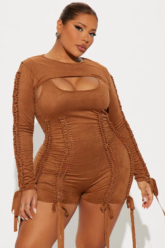 Yovanna Romper Set - Brown