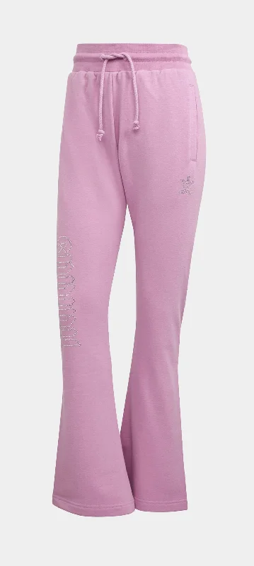 2000 Luxe Open Hem Track Pant Womens Pants (Pink/Purple)