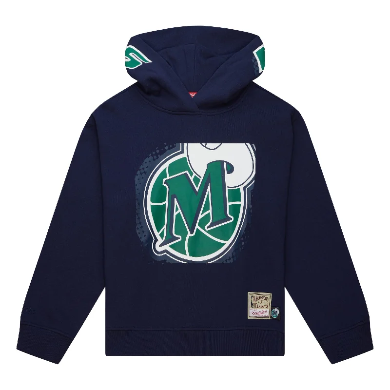 DALLAS MAVERICKS MITCHELL & NESS WOMEN'S NAVY BLUE M-HAT HOODIE