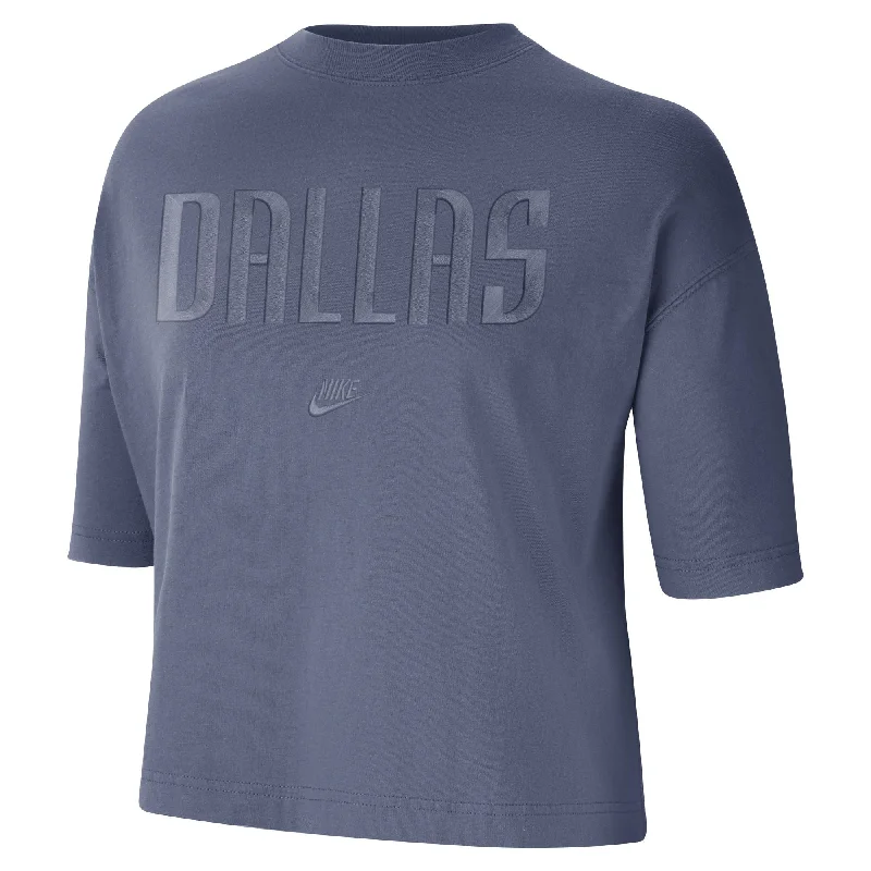 DALLAS MAVERICKS WOMEN'S NIKE BLUE ESSENTIAL SHORT-SLEEVE TEE