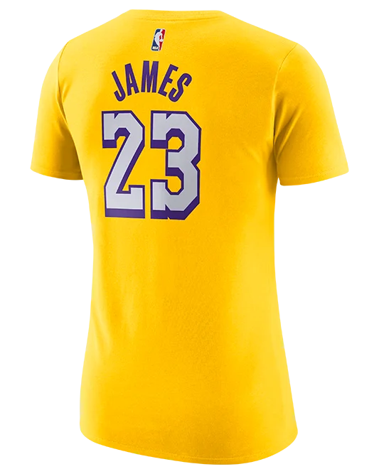 Los Angeles Lakers LeBron James City Edition Women's Player Tee