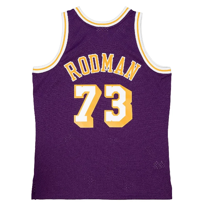 Lakers 98 Rodman Road Jersey Purple