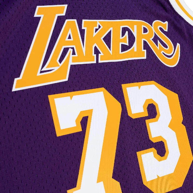 Lakers 98 Rodman Road Jersey Purple