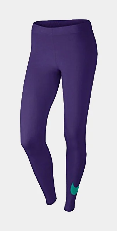 Club Swoosh Leggings Womens Pants (Purple)