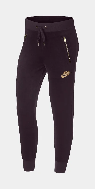 Sportswear Womens Velour Pant (Purple/Gold)