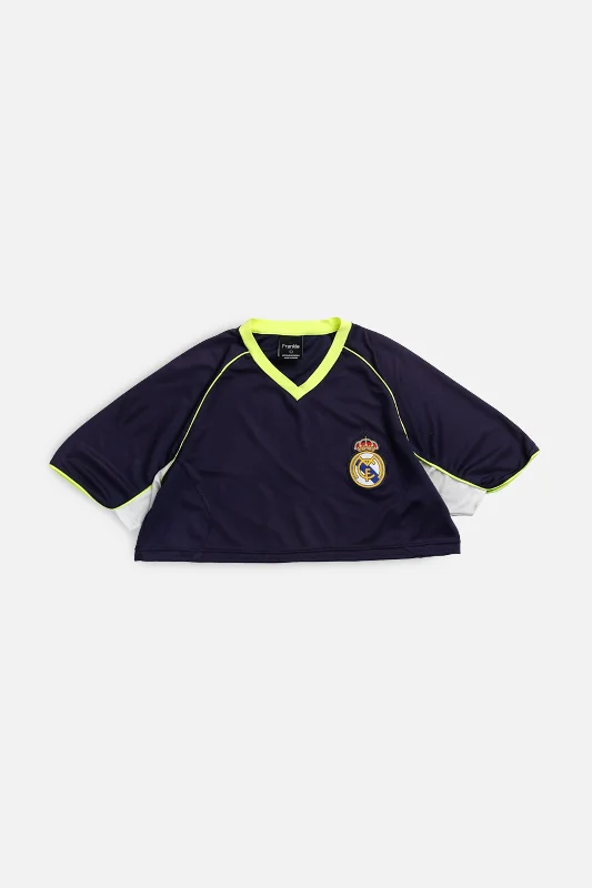 Rework Crop Madrid Soccer Jersey - L