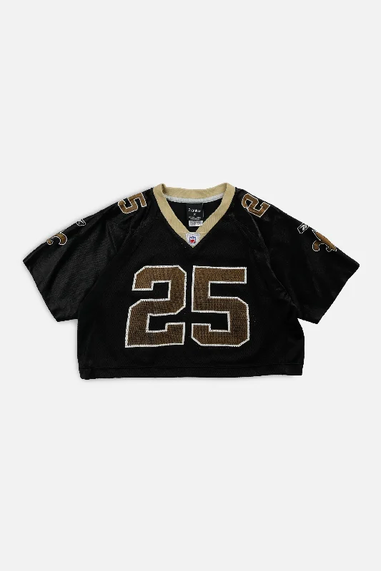 Rework Crop New Orleans Saints NFL Jersey - S