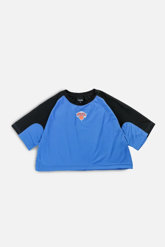 Rework NY Knicks NBA Crop Jersey - M