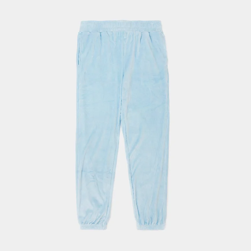 Solei Velour Jogger Womens Pants (Blue)